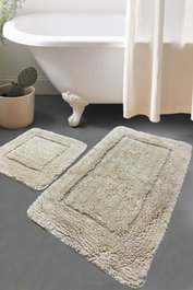 Mijölnir Juego de alfombrillas de baño de algodón Piedra
